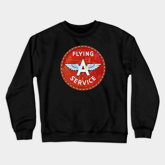 Flying A gasoline Crewneck Sweatshirt by Midcenturydave